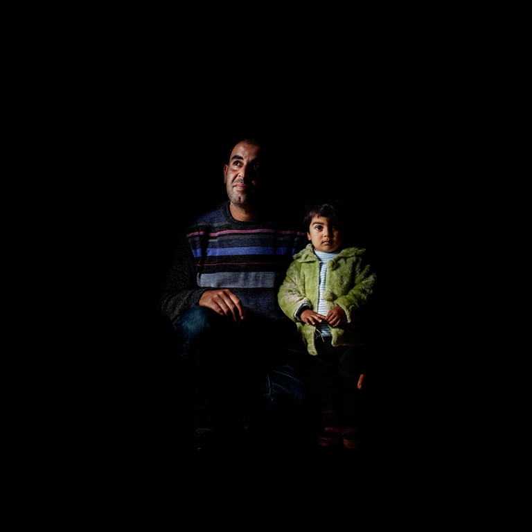 Ahmed fled from Syria two years ago. Shortly after, his daughter Farah was born. The family now lives in an informal settlement in the north of Lebanon. The residents of the settlement have problems accessing water and have been subject to raids by the Lebanese armed forces. Ahmed didn’t know how to register his daughter. The Norwegian Refugee Council is currently representing him in court as he attempts to prove kinship of his daughter in order to register her birth [Felipe Jacome/Al Jazeera] 