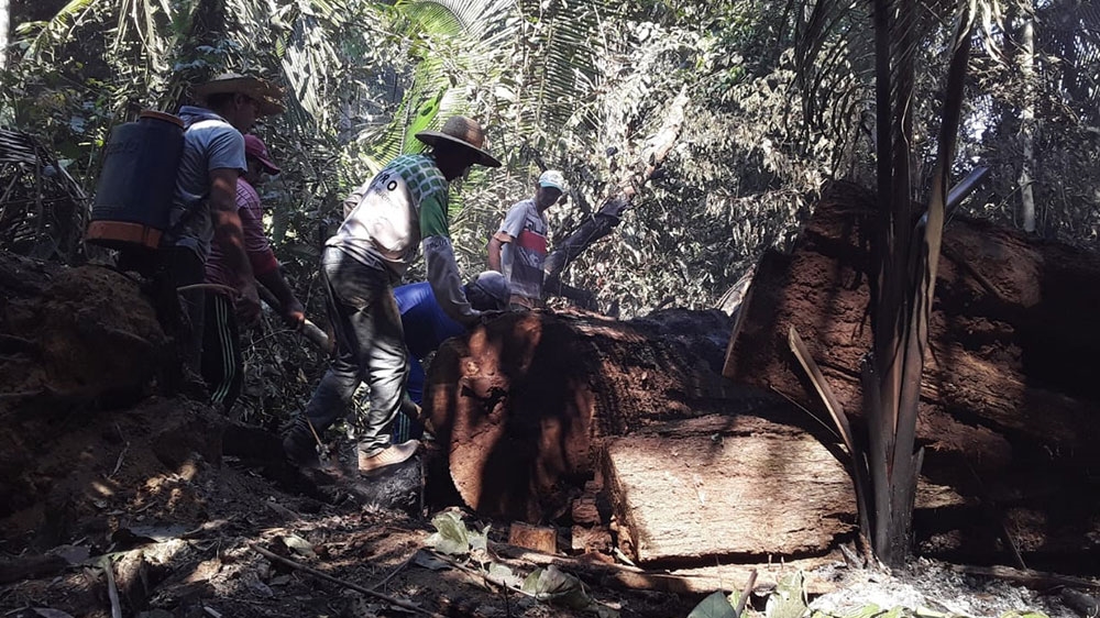 Residents in the state of Rondonia work to keep fires from spreading to their homes and crops [Courtesy of Zonalia Santos]
