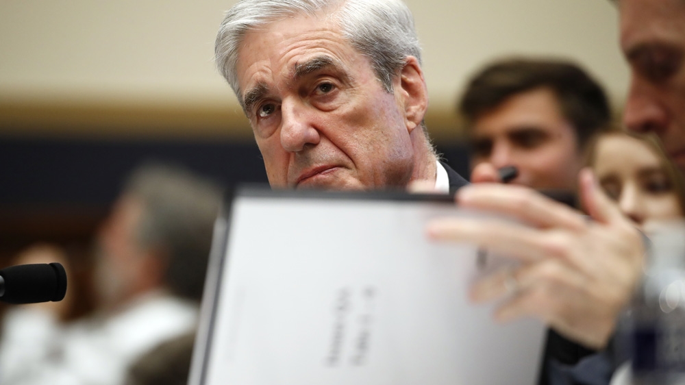Former special counsel Robert Mueller testifies before the House Judiciary Committee hearing on his report on Russian election interference in Washington in 2019.