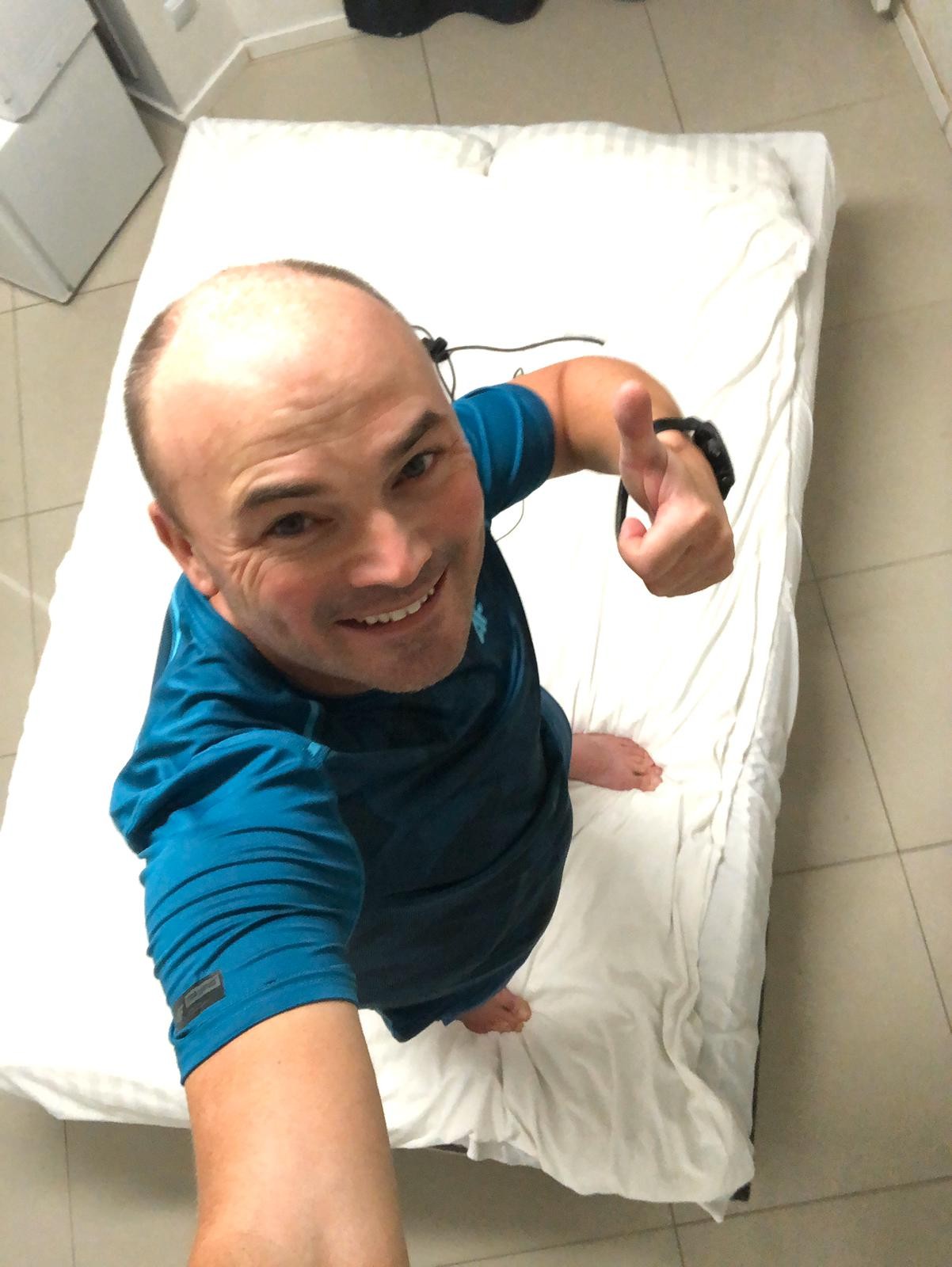 Machnik said he ran the indoor marathon for fun and to kill the time in isolation [Photo courtesy: Wojtek Machnik ]